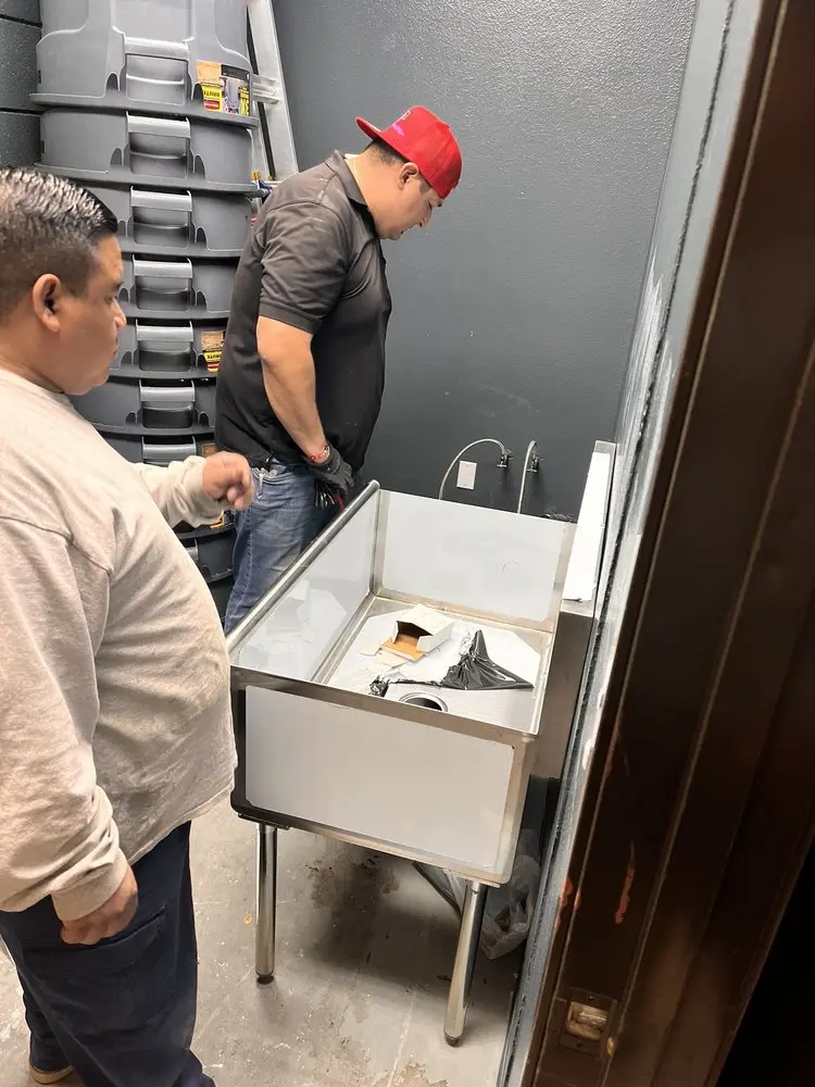 Commercial plumbing and sink installation in West Adams